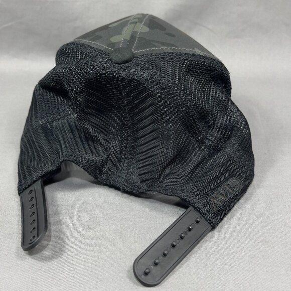 Avid Fishing Gear Snapback Hat Cap Black Camouflage Trucker Outdoor Patch Mens - Picture 13 of 13